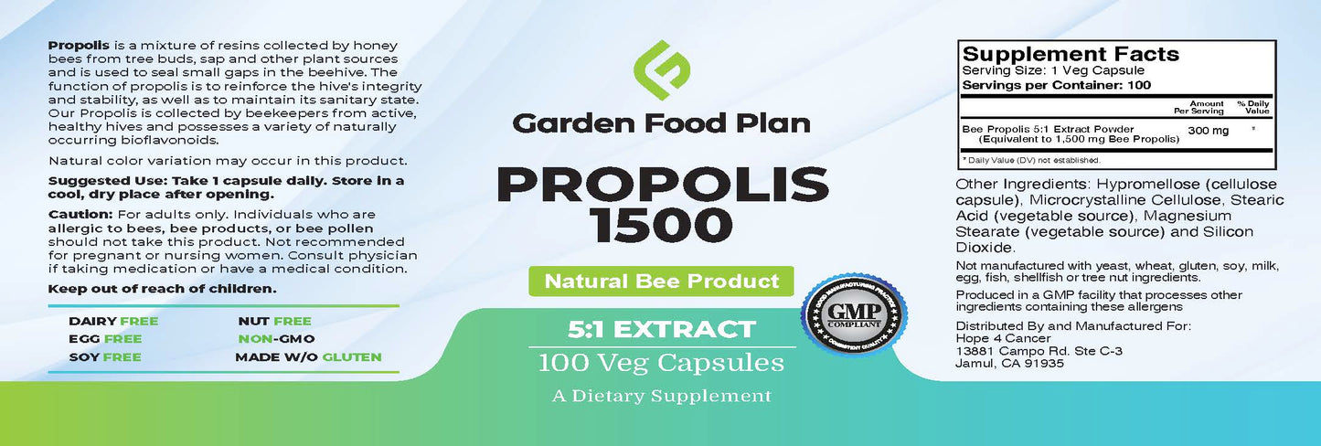 Propolis 1500 mg - 100 ct